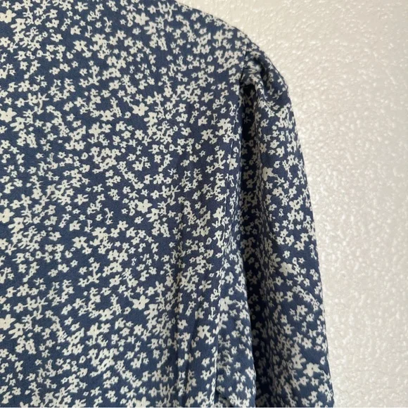 Prettygarden Sz M Women’s Long Sleeve Floral Print Midi Dress Blue - Picture 7 of 12